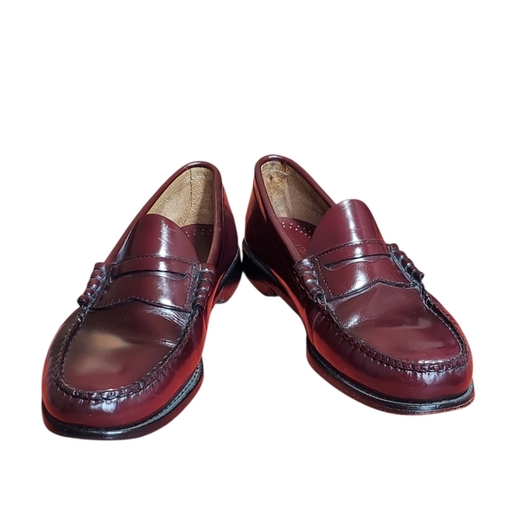 G.H. Bass & Co Weejuns Burgundy Red Larson Leather Penny Loafers Men's - Picture 11 of 16